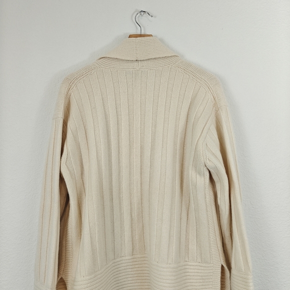 Lafayette 148 Nwot Cashmere Open Front Cream Cartigan Size Small Women's - Picture 13 of 16